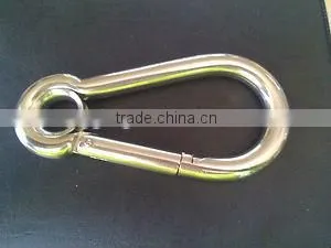 Stainless Steel Spring Snap Hook with Eyelet 304 / 316