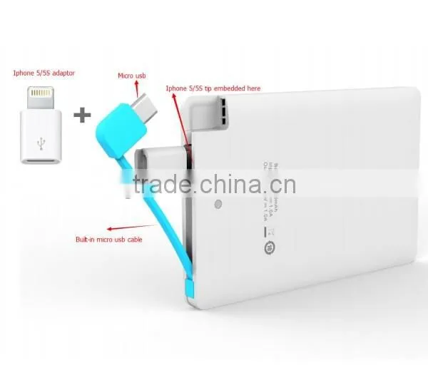Cheap Promotion Gift Credit Card Mobile Power Bank 2500mAh, Alibaba Golden Supplier Power Bank 2500mAh