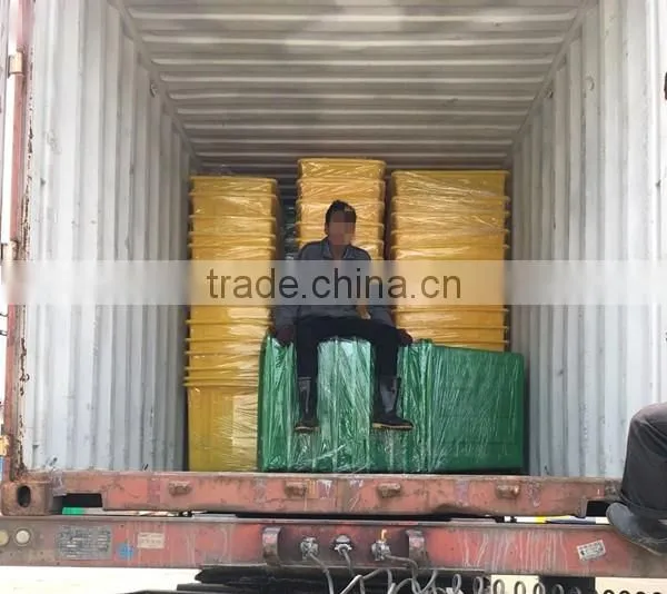 500L used plastic laundry carts with wheels made in china