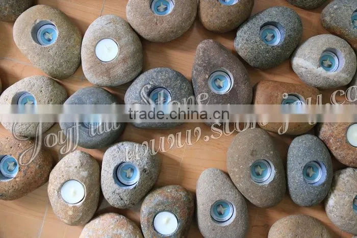 Natural stone tealight set for sale