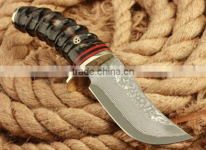 OEM new arrive Damascus straight knife for collection