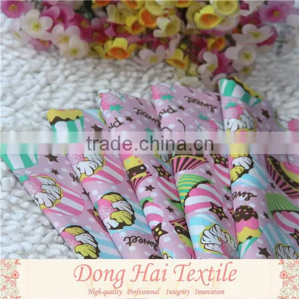 poly/cotton fabric printed fabric comfortable child's clothing