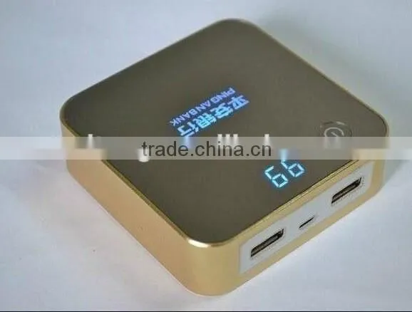 2016 Popular famous Led power bank 7800mah business gifts with colorful screen put ad on it for phone
