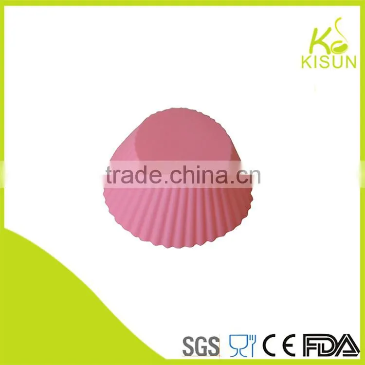 colorful silicone roundness shape cupcake mould