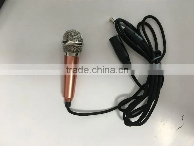 Mini Condenser Microphone Karaoke Voice Recording Mobile Phone Computer Sing Miniature Mic Microphone wholesale