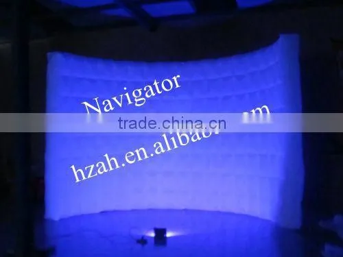 New Design Lighting Inflatable Wall with Blue Light