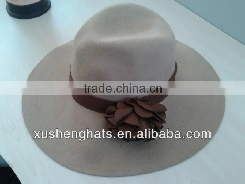 baoding factory wool floppy hat with big brim felt hat