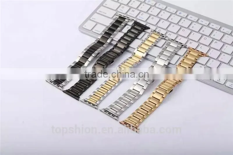 Luxury metal watch strap for apple watch with adapter, wholesale China