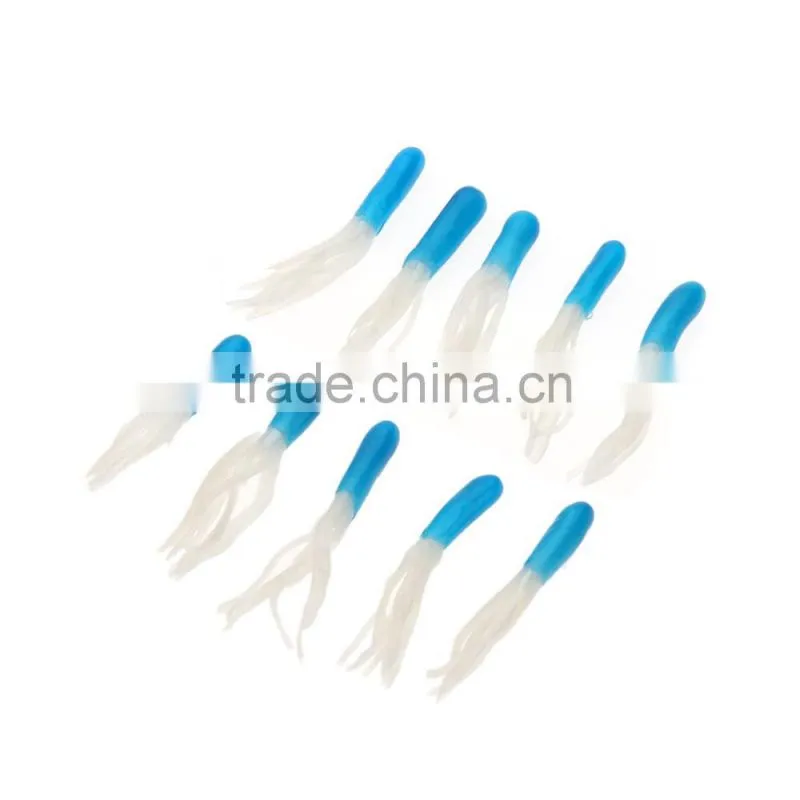 35Pcs Soft Plastic Worm Fishing Baits 10 Lead Jig Head Hooks Simulation Suite Set Lures Tackle