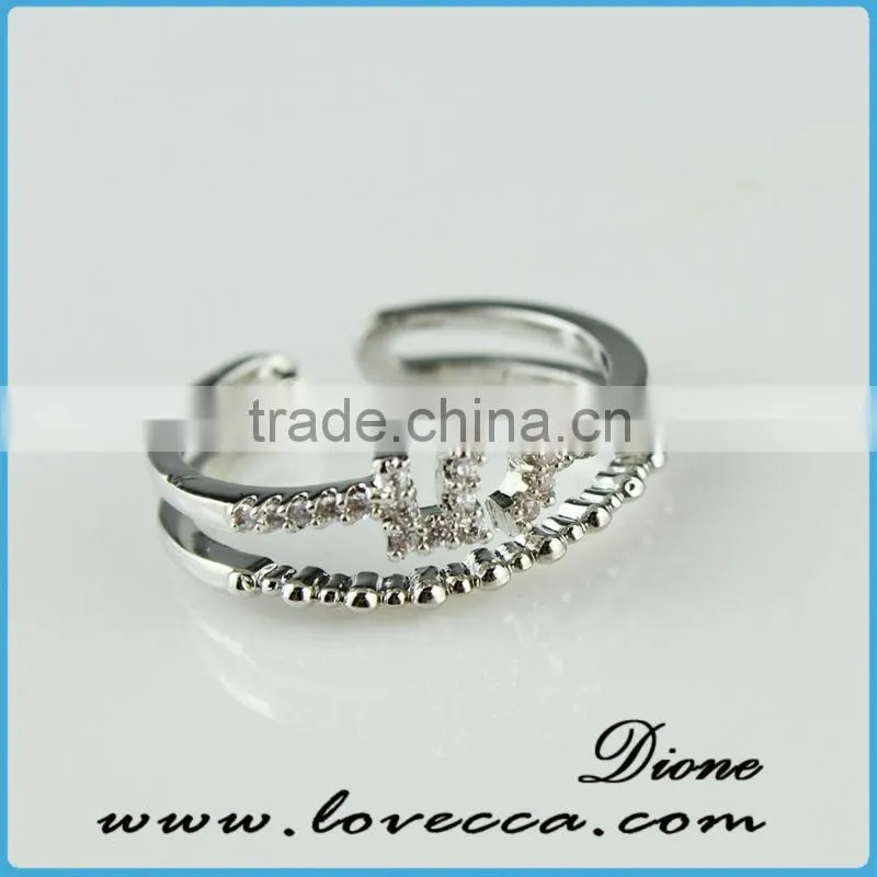 2015 fashion jewelry ring!latest weddingring design !micro pave diamond setting ring-women round zircon ring