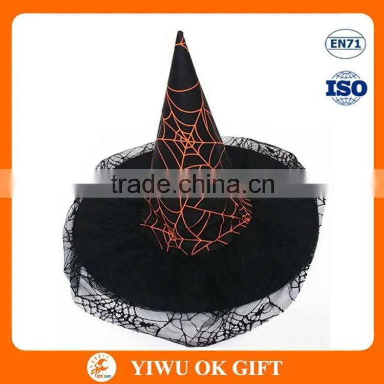 Wholesale Fancy Decorative Halloween Witch Hat with high quality