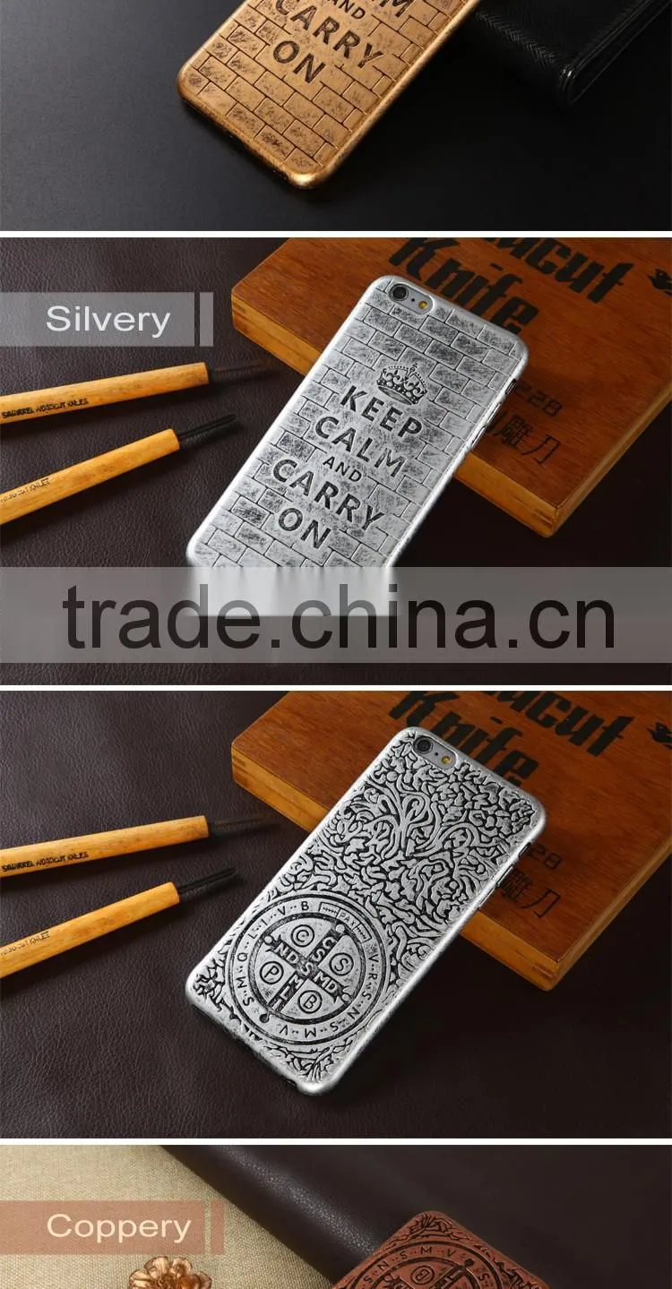 Hot Selling 3D Bronzy Copper Phone Case TPU Rubber Soft Case Back Cover Shell Compatible For iPhone 5 6 6S Series