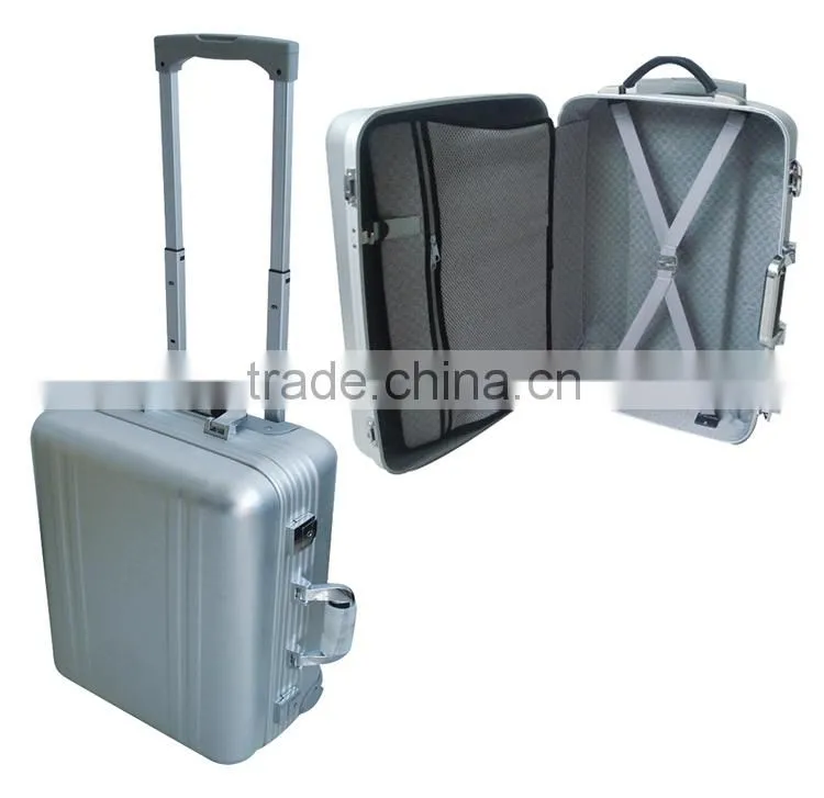 Waterproof Aluminium Pilot Trolley Case With 2 Wheels
