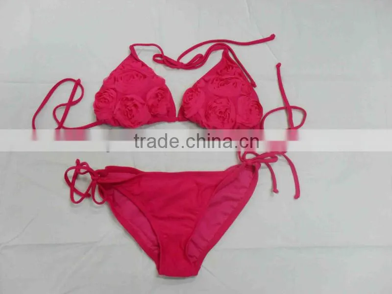 Colorful Flowers Sexy Underwire Cups Push-up Padding Swimwear
