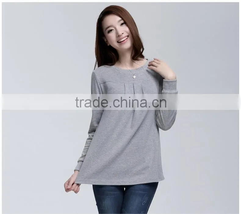 Autumn & Winter Long-sleeve Maternity T-shirt Loose Plus Size