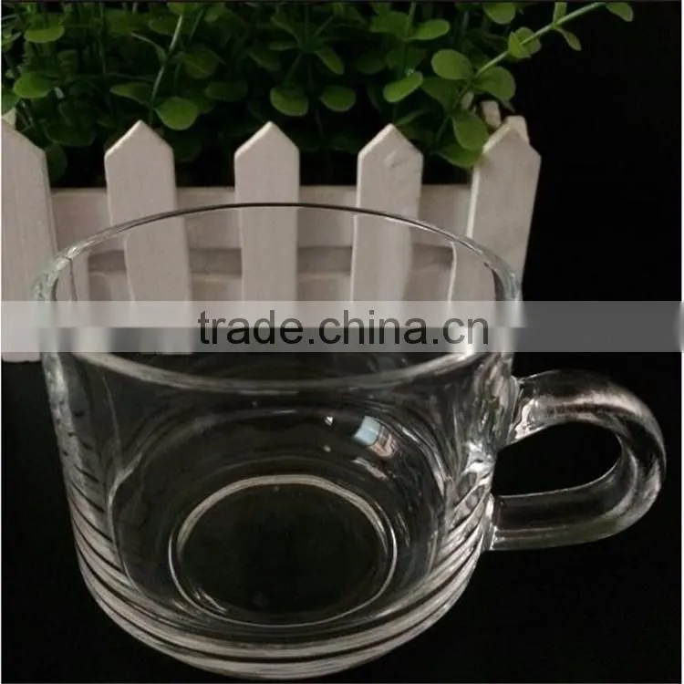 LOGO custom heat resistant glass tea coffee cup and saucer set ,Straight body glass cup
