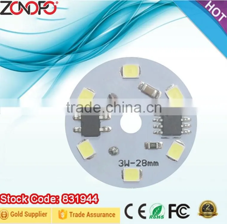 3w 5w 7w 9w 12w 15w smd2835 plastic wrapped aluminium 180-260v direct driver on board bulb candle light natural white ac module