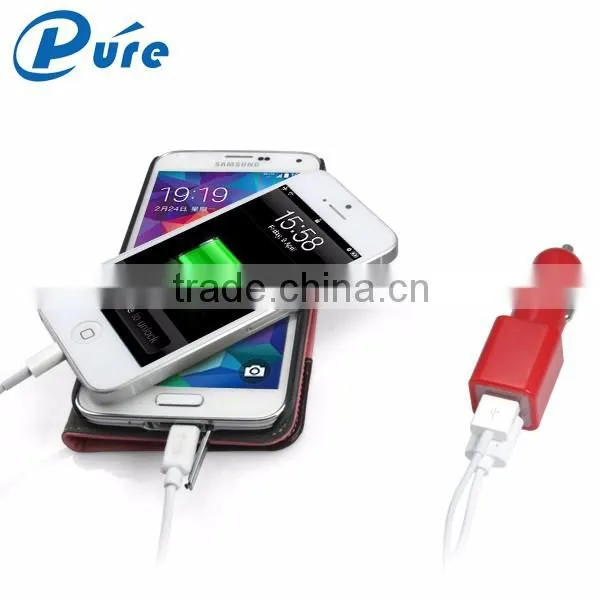 Wholesale mobile phone accessories multi car charger data transfer cable universal portable dual usb car charger
