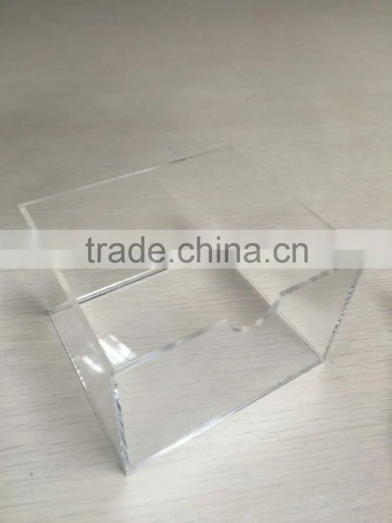 Unique crystal clear plexiglass souvenir gift box /acrylic wedding favor candy cube