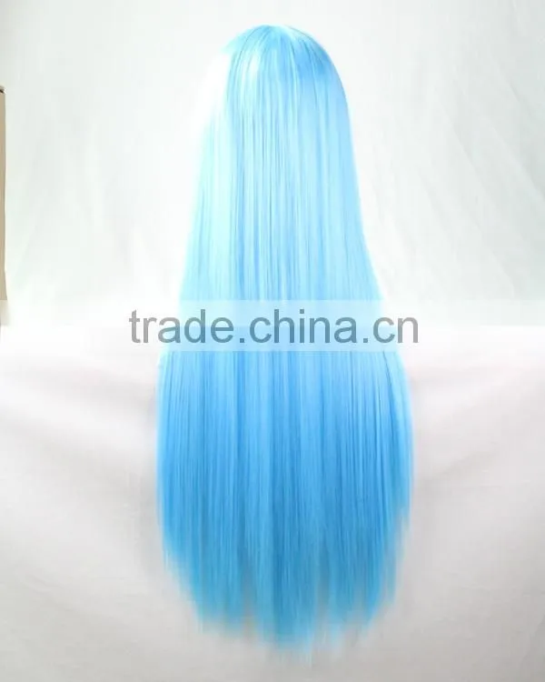 Beautiful wig cosplay blue wig sweety girl long hair wigs wholesale