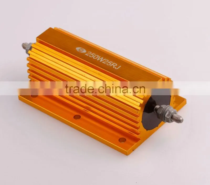 gold aluminum housed resistor