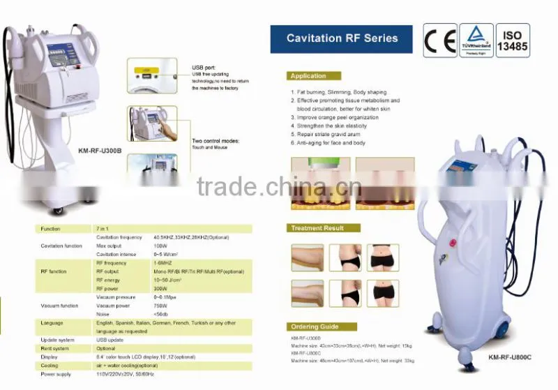 Alibaba China supplier effective body cavitation rf vacuum slimming beauty machine