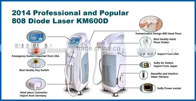 808 nm Diode Laser Epilation Electric Beauty Machines by Sapphire Contact Cooling
