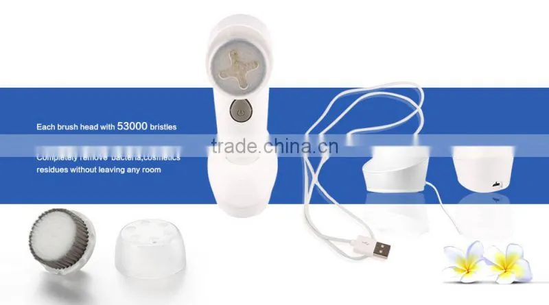 China OEM Electrical Sonic Vibrating Deep Cleaning Rapid charging IPX7 Waterproof Face Brush