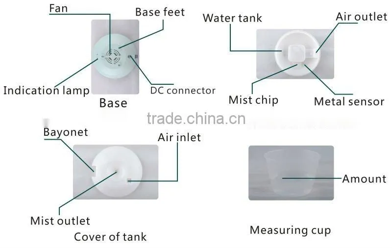 2013 Mini bathroom aroma diffuser/air humidifier
