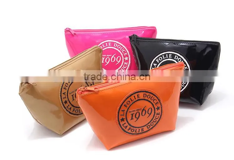 2015 new design promotional silk screen small clear PVC cosmetic bag