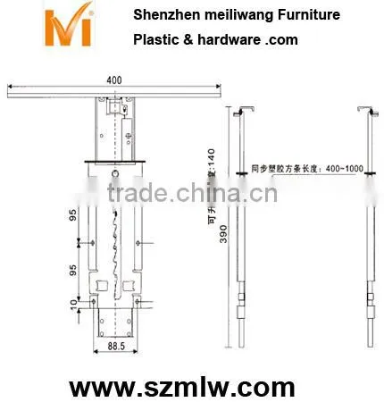 tabletop elevating fittings
