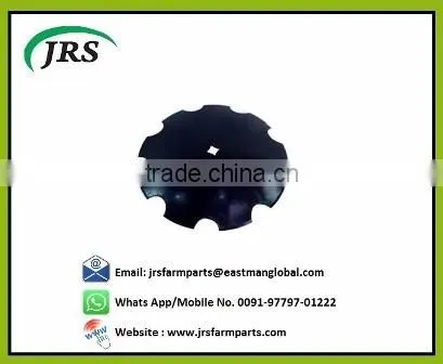 Notched plow discs for agriculture discharrow