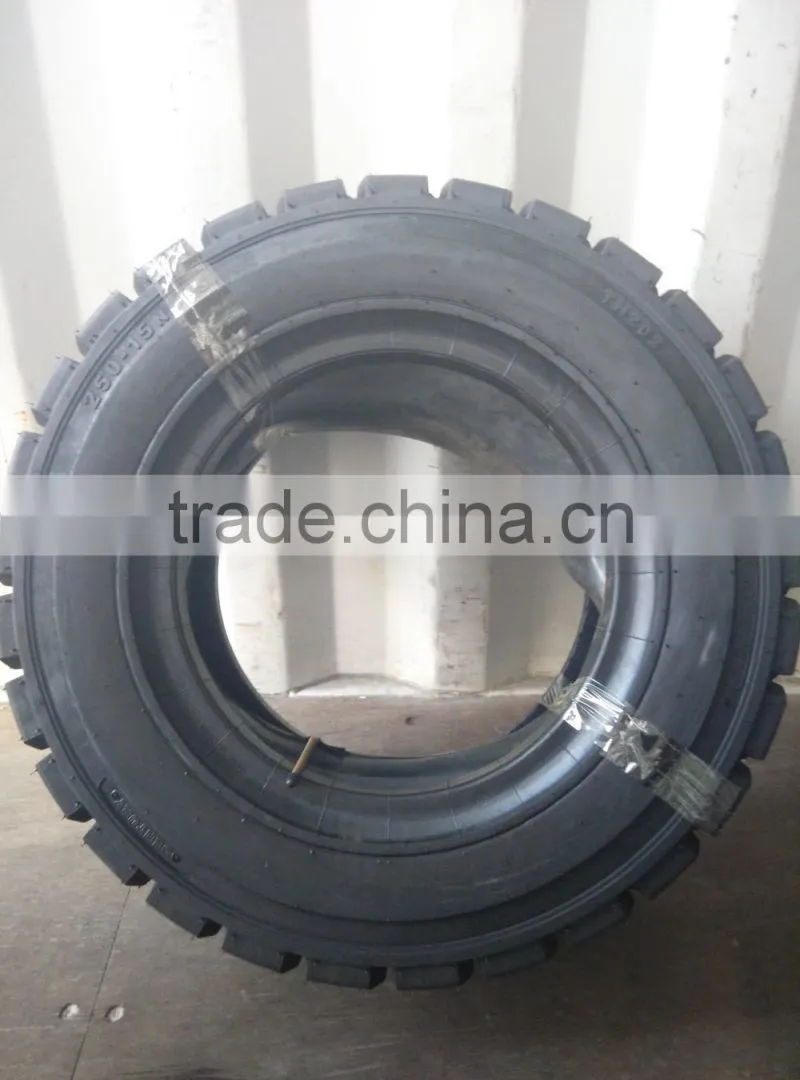 China factory Bias tyre industrial forklift tire 250x15