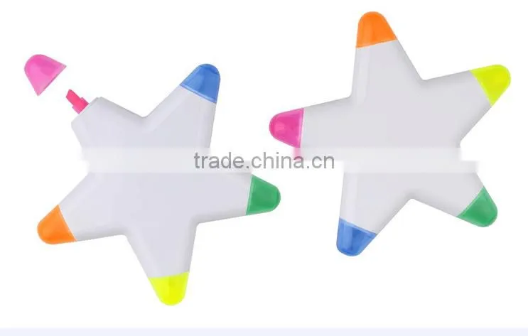 3 in 1 circle round shaped geometric figures promotional highlighter pen with shapes for promotion/Highlighter marker