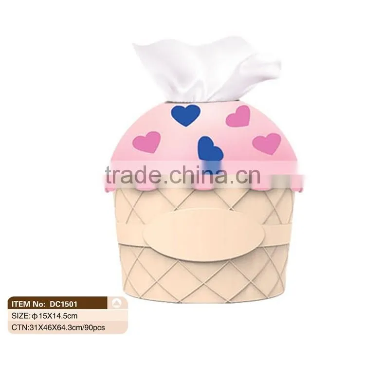 Hot Sell New Launch Fancy Plastic Round Tissue Box