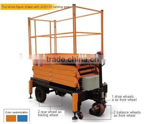 Self propelle Aluminum 6m - 16m Scissor Mobile aerial work platform