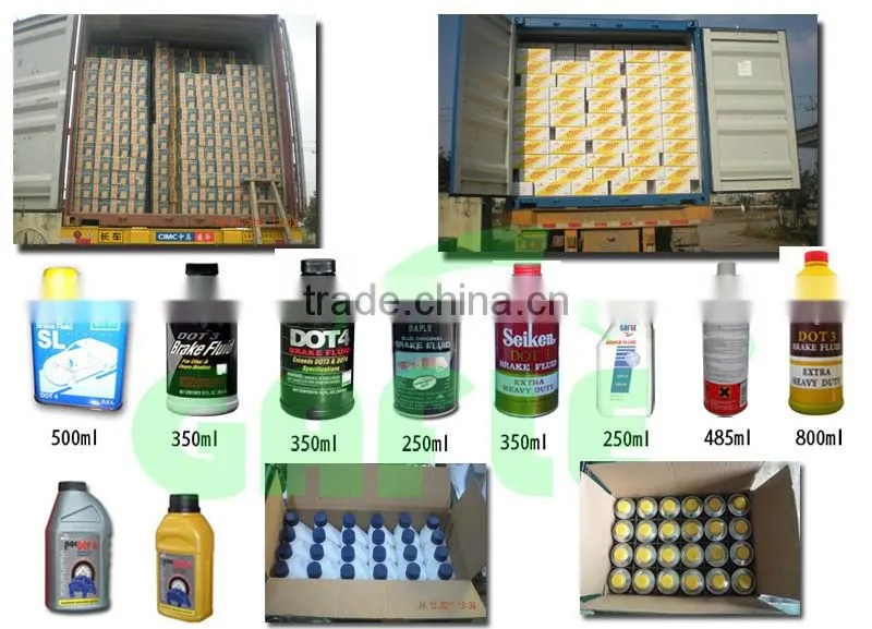 hot sell DOT3 DOT4 brake fluid
