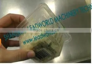 plastic salad container stick labeling machine
