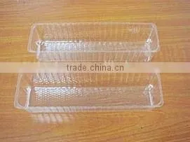 rectangle disposable clear plastic biscuit tray, cookie/food packing tray