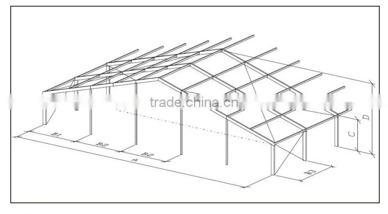 High end event display giant tent with glass wall for sale
