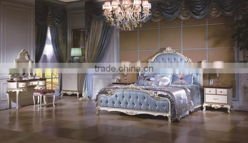 Bisini Luxury Bedroom Furniture, Luxury Solid Wood Bed Room Furniture Set