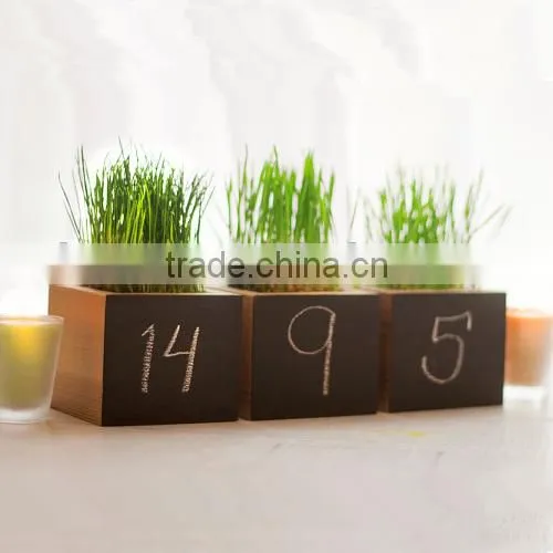 Little wooden planter Wooden Flower Holder Stand Pot with Blackboard