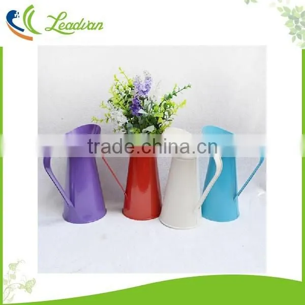 Home flower pots planters vintage finish barrel coffee metal bucket with handle wedding decor