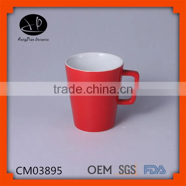 creative ceramic mug,White ceramic porcelain tumbler beaker shaving mug with handle