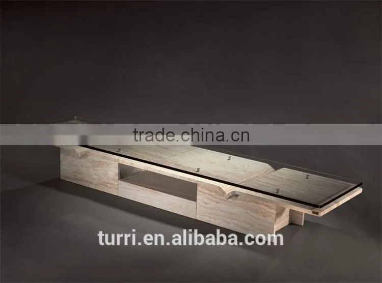 Iran natural travertine TV stand,Modern furniture tv stand