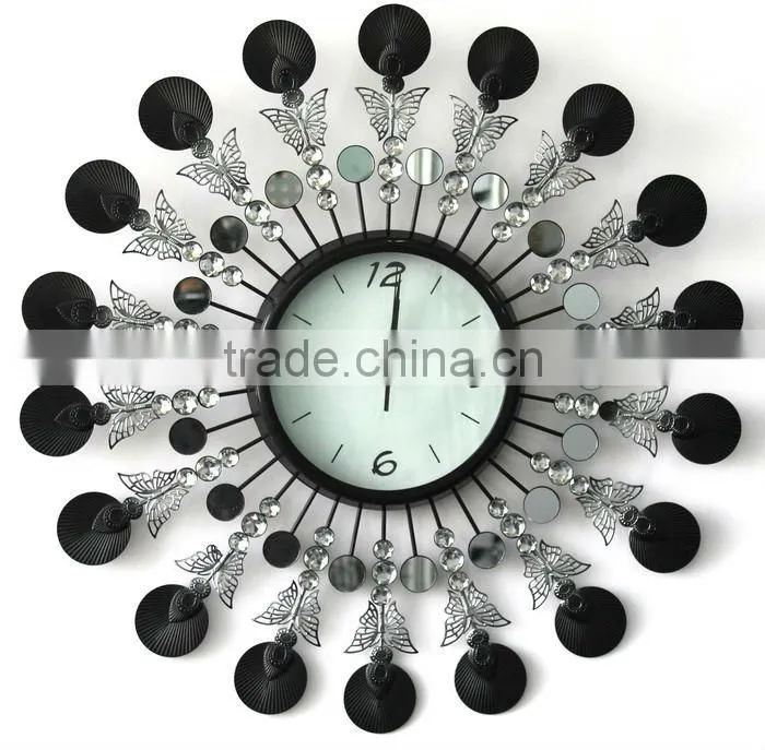 60*60CM metal diamond craft wall clock with CE