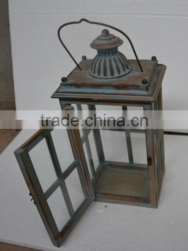 Minhou Handmade Rustic Wooden Candle Lantern