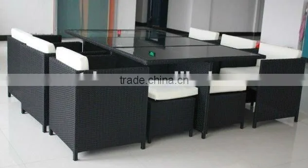 rattan table and chair sets for restaurant/garden