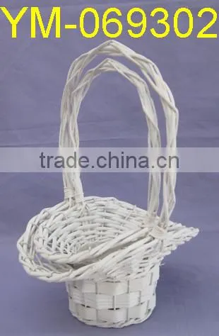 Natural Color Willow Flower Basket with Liner