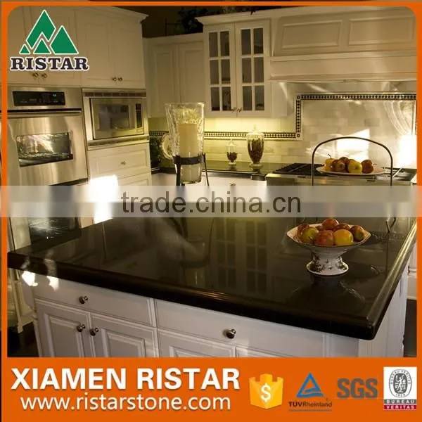 Black Granite stone island top for kitchen